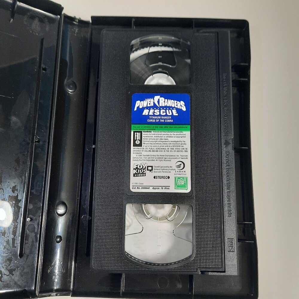 Power Rangers Lightspeed Rescue VHS Titanium Ranger Curse Cobra Tested Works - Picture 2 of 3